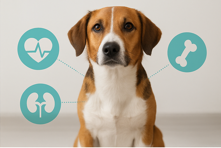 Cane che cammina al guinzaglio in modo disciplinato