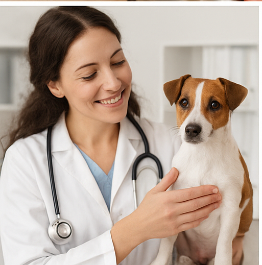 Cane che socializza con altri cani in modo controllato