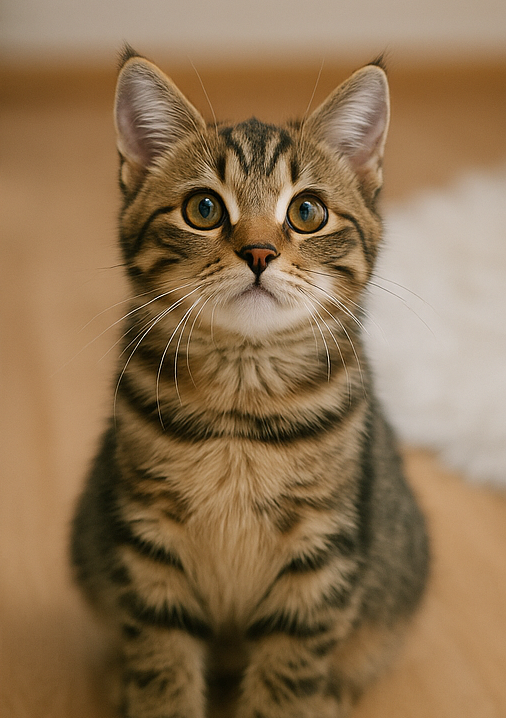 Gatto che riposa vicino al suo umano