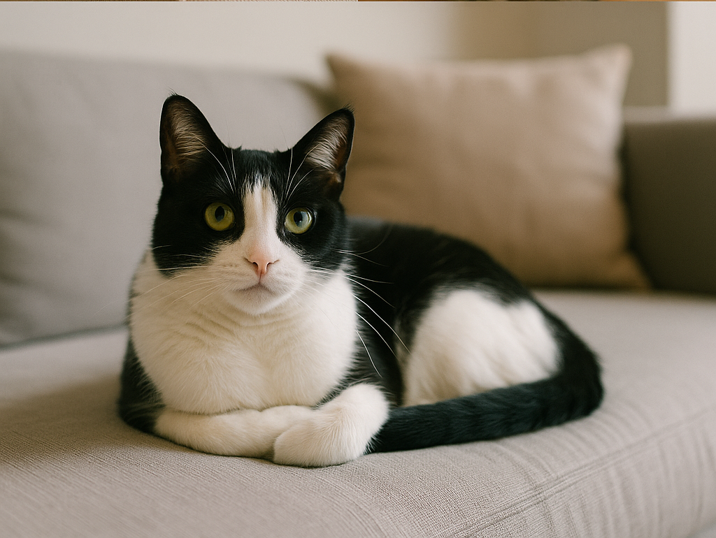 Gatto che comunica con sguardo