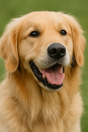 Cane felice durante una passeggiata all'aperto